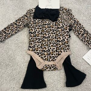 Rachel Zoe Leopard Print Bodysuit with Black Details